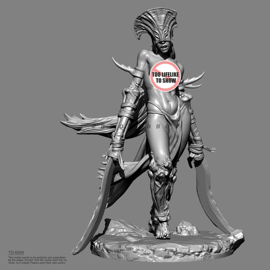 Resin model kit Mya Queen - colorless and self-assembled
