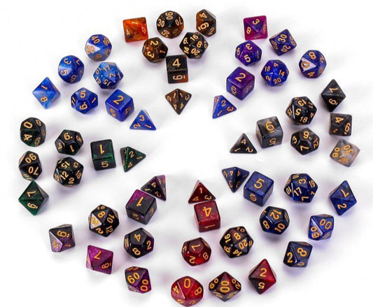 Starry Sky Two-color Multi-faced Dice Set
