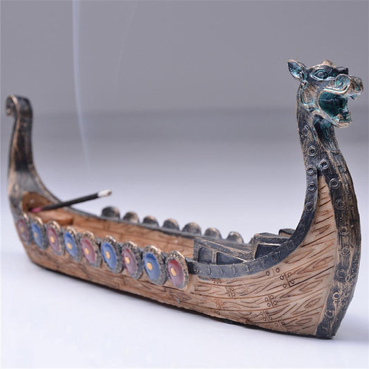 Viking Longboat Incense Burner
