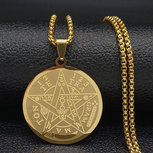 Pentagram Stainless Steel Chain Necklaces