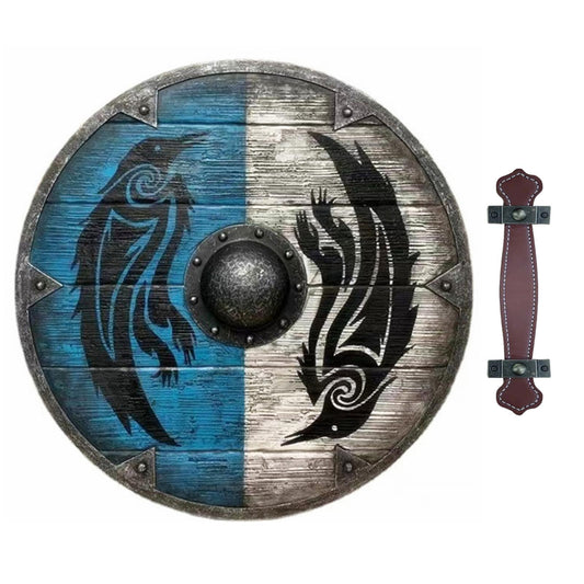 Wooden Wall Hanging Raven Shield