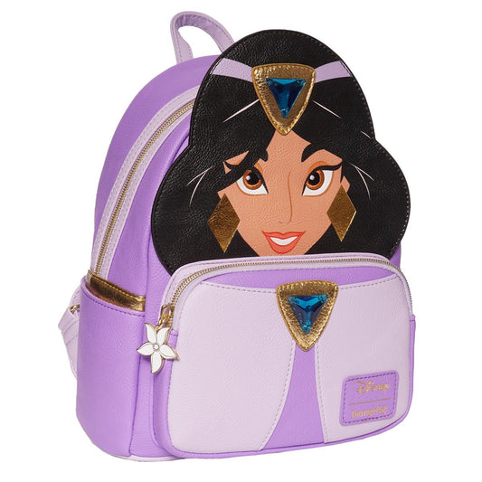 Loungefly - Aladdin Princess Jasmine Purple Outfit Cosplay Mini-Backpack